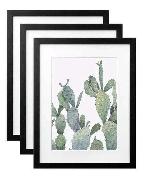 Encadrement BOIS élégant, visuel mis sous verre